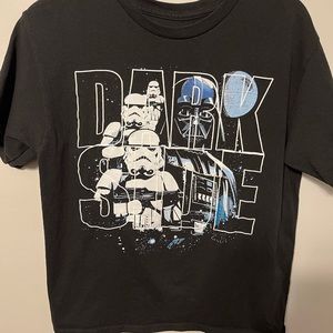 Star Wars black t shirt with dark side image youth size large